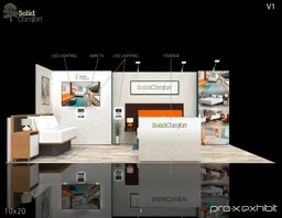 10x20 Inline booth design by Pro-X Exhibits